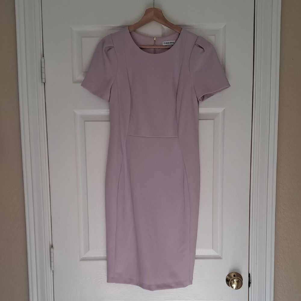 Calvin Klein Women's Soft Purple Midi Dress